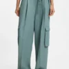 Hose in lockerer Passform aus fließendem Twill