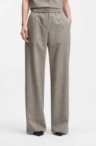 Hose in Regular-Fit aus einer Wollmischung