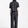 Hose in Regular-Fit aus leichtem Denim mit Kordelzug in der Taille