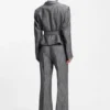 Hose in Regular-Fit aus meliertem Denim