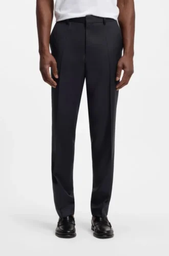 Hose in Regular-Fit aus Serge aus Schurwolle