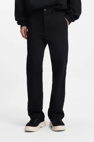 Hose in Regular-Fit aus Stretch-Baumwoll-Canvas