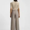 Hose in Regular-Fit aus Stretch-Wolle im Sharkskin-Muster