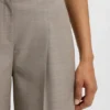 Hose in Regular-Fit aus Stretch-Wolle im Sharkskin-Muster