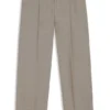 Hose in Regular-Fit aus Stretch-Wolle im Sharkskin-Muster