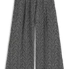 Hose in Regular-Fit aus Tweed mit Fischgrätenmuster