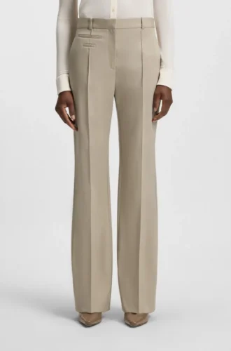 Hose in Regular-Fit aus Twill aus Schurwolle