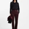 Hose in Regular-Fit aus Twill aus Schurwolle
