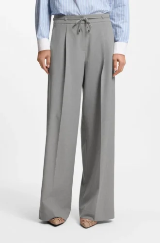 Hose in Regular-Fit mit weitem Bein