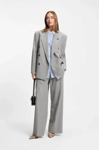 Hose in Regular-Fit mit weitem Bein