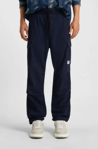 Hose in Relaxed-Fit aus Ripstop im Denim-Look