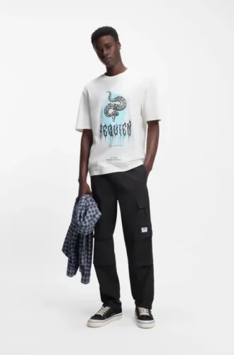 Hose in Relaxed-Fit aus Ripstop-Stoff