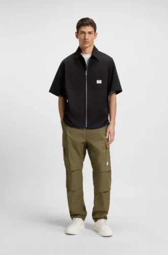 Hose in Relaxed-Fit aus Ripstop-Stoff