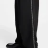 Hose mit Bundfalten und Whipstitch-Details