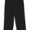 Hose mit Bundfalten und Whipstitch-Details