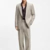 Hose mit feinem Muster in Oversize-Passform