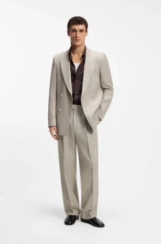 Hose mit feinem Muster in Oversize-Passform