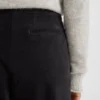 Hose mit geradem Bein aus Stretch-Baumwollsamt