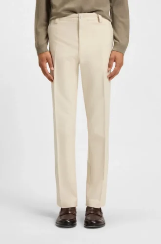 Hose mit geradem Schnitt aus Twill aus Baumwollmischung