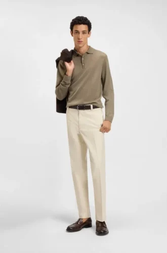 Hose mit geradem Schnitt aus Twill aus Baumwollmischung