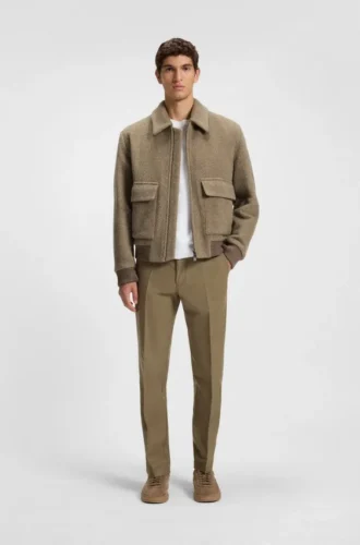 Hose mit geradem Schnitt aus Twill aus Baumwollmischung