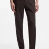 Hose mit konischer Passform aus einer Leinenmischung Hose mit konischer Passform aus einer Leinenmischung