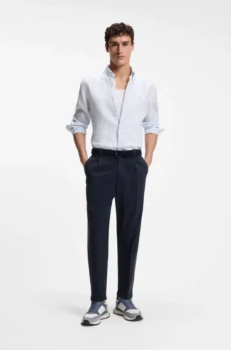 Hose mit konischer Passform aus Stretch-Twill