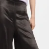 Hose mit lockerer Passform aus glänzendem Twill
