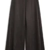 Hose mit lockerer Passform aus glänzendem Twill