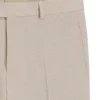 Hose mit schmal zulaufender Passform aus Seersucker in Wollmischung