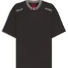 HUGO x RB Baumwoll-T-Shirt mit Logos und Paspelierung