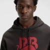 HUGO x RB Hoodie mit Bullen-Grafik aus Baumwollfrottee