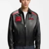 HUGO x RB Lederjacke mit Stiermotiven