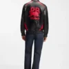 HUGO x RB Lederjacke mit Stiermotiven