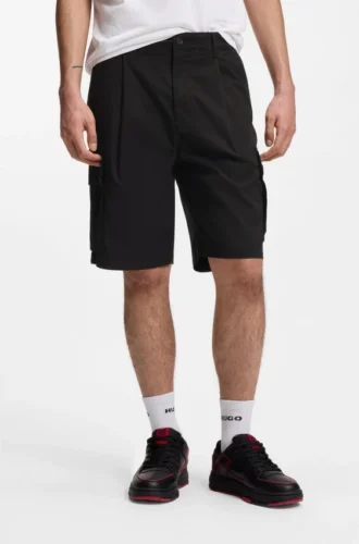 HUGO x RB Shorts aus Stretch-Baumwolle mit Stiermotiv