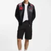 HUGO x RB Shorts aus Stretch-Baumwolle mit Stiermotiv