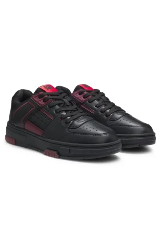 HUGO x RB Sneaker aus Kunstleder mit Stier-Logo