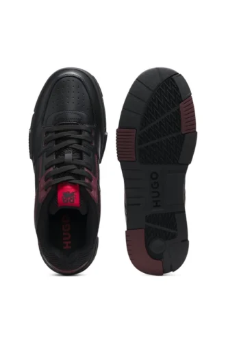 HUGO x RB Sneaker aus Kunstleder mit Stier-Logo