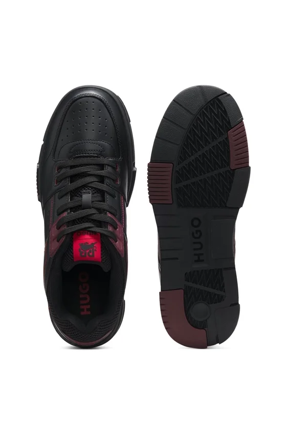 HUGO x RB Sneaker aus Kunstleder mit Stier-Logo HUGO x RB Sneaker aus Kunstleder mit Stier-Logo