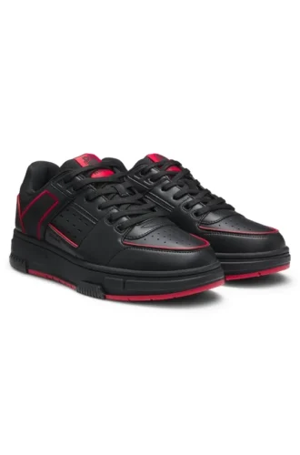 HUGO x RB Sneakers mit Stiermotiv aus Kunstleder