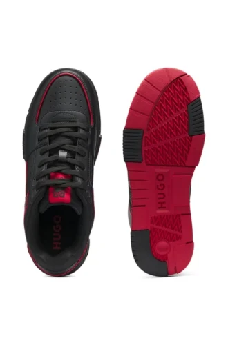 HUGO x RB Sneakers mit Stiermotiv aus Kunstleder