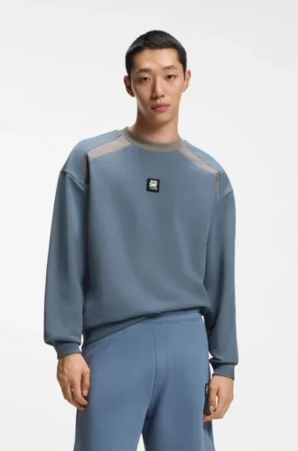 HUGO x RB Sweatshirt aus Baumwollfrottee mit Stiermotiv