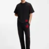 HUGO x RB T-Shirt aus Baumwollmischung mit kontrastierenden Paspeln