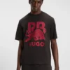 HUGO x RB T-Shirt mit Bullen-Grafik aus Baumwolle