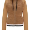 Hybrid-Hoodie im Reiter-Stil mit Teddy-Körper und Kapuze Hybrid-Hoodie im Reiter-Stil mit Teddy-Körper und Kapuze