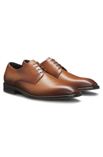 In Italien gefertigte Derby-Schuhe aus Leder