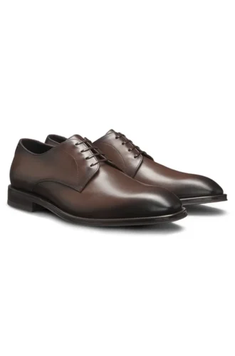 In Italien gefertigte Derby-Schuhe aus Leder