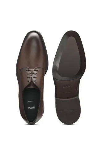 In Italien gefertigte Derby-Schuhe aus Leder