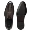 In Italien gefertigte Derby-Schuhe aus Leder mit Zehenkappe