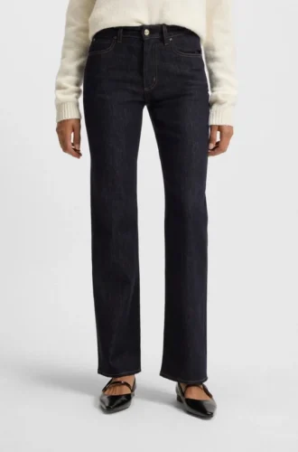 Indigo-farbene Slim-Fit-Jeans aus Stretch-Denim